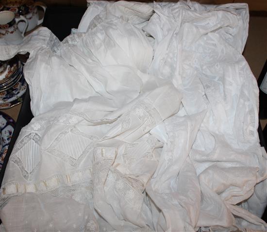 Ayrshire & other hand embroidered 19C christening gowns